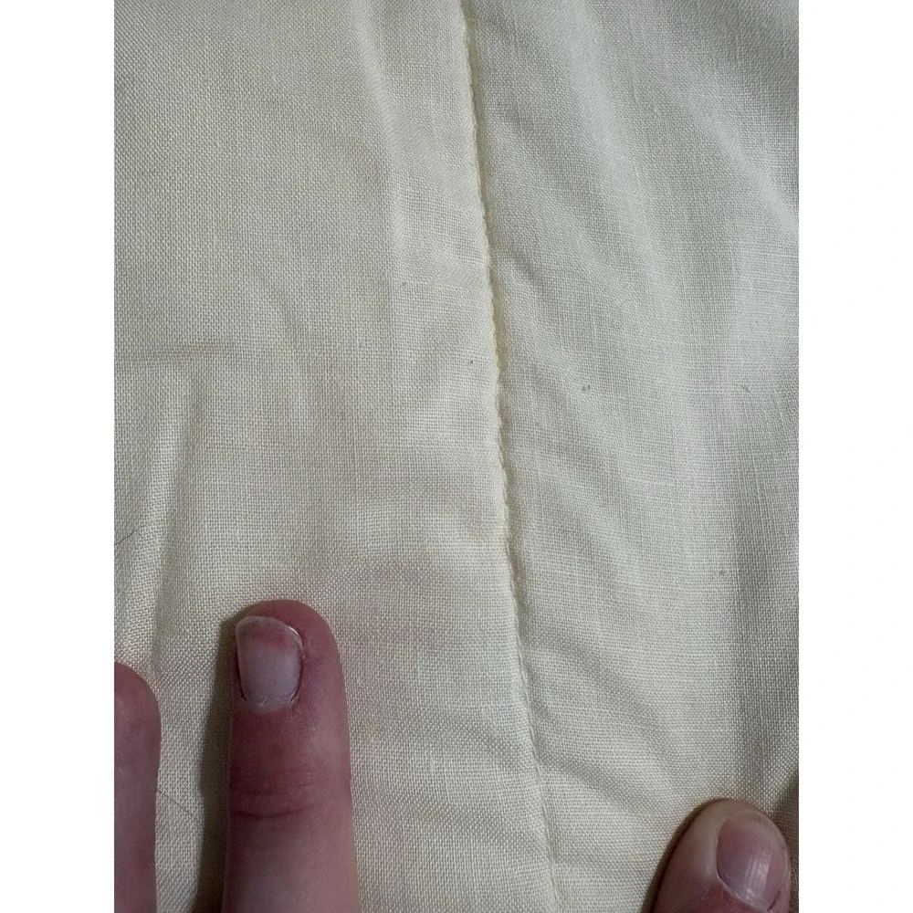 Homemade Vintage Quilt Pink White Beige MCM Floral Block Pattern Twin 48